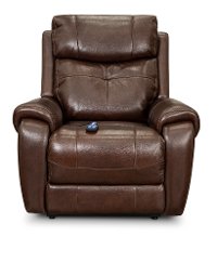 Chocolate Brown Leather Power Lift Recliner with Heat-2