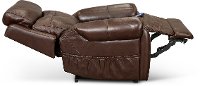 Chocolate Brown Leather Power Lift Recliner with Heat-4