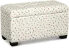 Clearance Cream and Multicolor Polka Dot Storage Ottoman - Dots