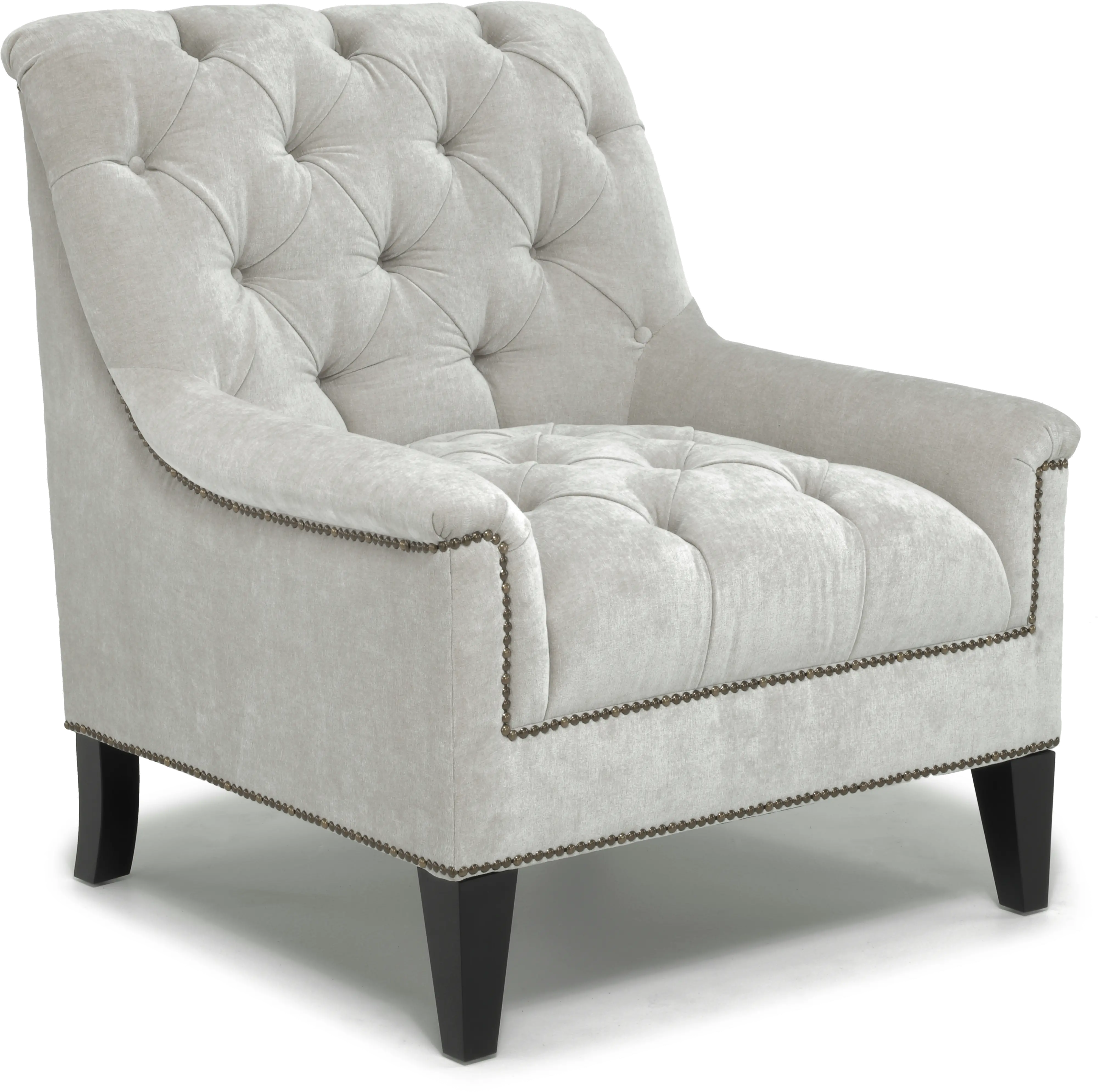 Traditional Light Gray Chair - Madeline-2