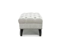 Traditional Light Gray Ottoman - Madeline-3