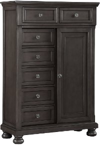 Classic Traditional Gray Gentleman's Chest - Stella