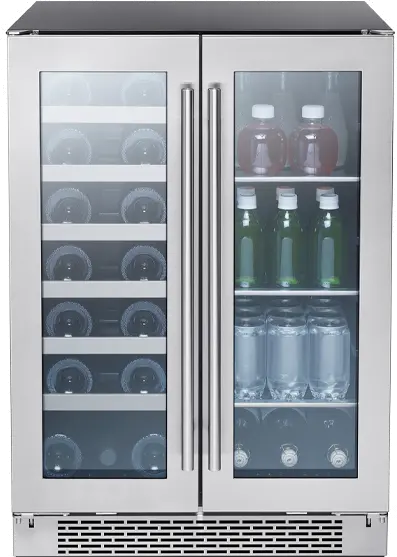 PRWB24C32BG Zephyr Presrv Dual Zone Wine and Beverage Refrigerator - Stainless Steel-1