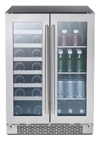 PRWB24C32BG Zephyr Presrv Dual Zone Wine and Beverage Refrigerator - Stainless Steel