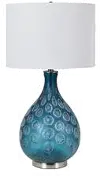 Contemporary Blue Reaction Glass Table Lamp