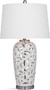 Transitional White Ceramic Willow Table Lamp