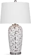Transitional White Ceramic Willow Table Lamp