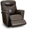 10-726/LB654577 Walnut Brown Leather-Match Reclina Rocker - Fortune