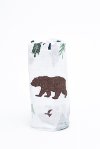 White, Brown and Green Yosemite Bamboo Rayon Muslin Swaddle Blanket