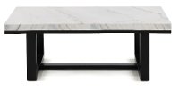 Glam Coffee Table with White Marble Top - Lucca