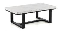 Glam Coffee Table with White Marble Top - Lucca-2