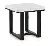 Glam End Table with White Marble Top - Lucca