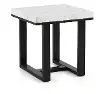 Lucca Dark Espresso and White Marble End Table