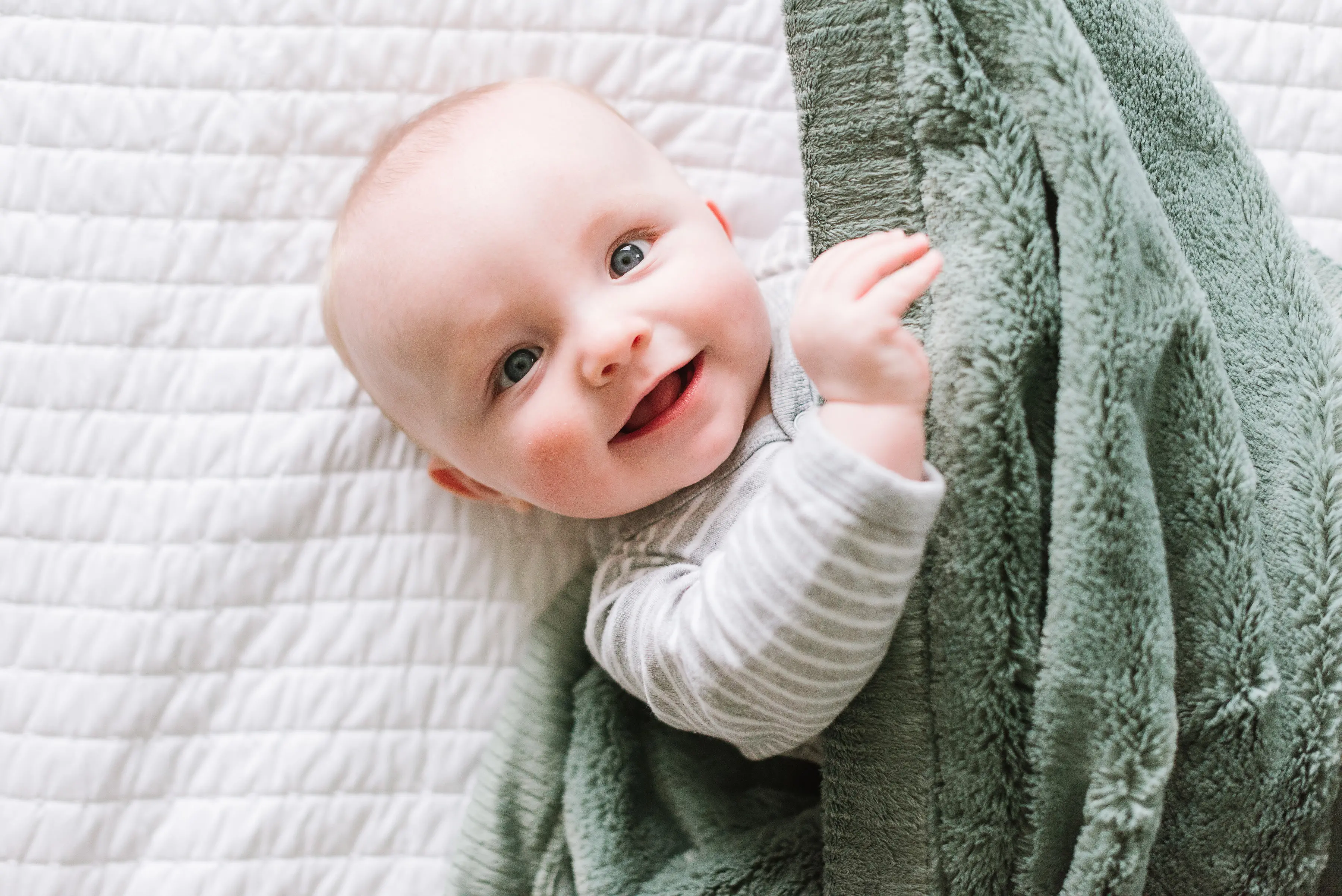 Eucalyptus Green Lush Mini Baby Blanket-4