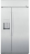 PSB42YSNSS GE Profile Built In Side by Side Smart Refrigerator - 42 Inch, 24.3 cu. ft, Counter Depth Stainless Steel