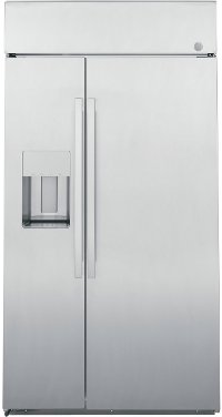 PSB42YSNSS GE Profile Built In Side by Side Smart Refrigerator - 42 Inch, 24.3 cu. ft, Counter Depth Stainless Steel-2