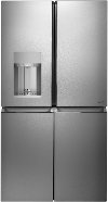 CQE28DM5NS5 Cafe 36 Inch 4 Door French Door Smart Refrigerator - 27.4 cu. ft., Platinum Glass