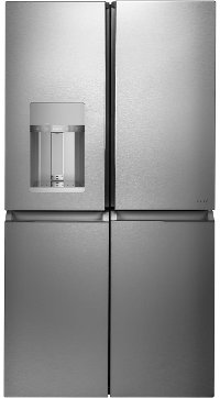 CQE28DM5NS5 Cafe 36 Inch 4 Door French Door Smart Refrigerator - 27.4 cu. ft., Platinum Glass