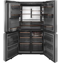 CQE28DM5NS5 Cafe 36 Inch 4 Door French Door Smart Refrigerator - 27.4 cu. ft., Platinum Glass-3