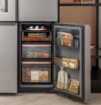 CQE28DM5NS5 Cafe 36 Inch 4 Door French Door Smart Refrigerator - 27.4 cu. ft., Platinum Glass-7
