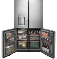 CQE28DM5NS5 Cafe 36 Inch 4 Door French Door Smart Refrigerator - 27.4 cu. ft., Platinum Glass-8