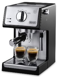 De'Longhi Manual Espresso Machine - Stainless Steel and Black