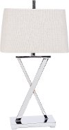 Modern Silver X Base Metal Table Lamp