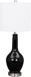 Transitional 33 Inch Cobalt Blue Glass Table Lamp