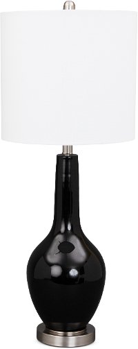 Transitional 33 Inch Cobalt Blue Glass Table Lamp