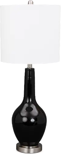 Transitional 33 Inch Cobalt Blue Glass Table Lamp
