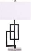 29 Inch Dark Bronze Double Rectangle Table Lamp