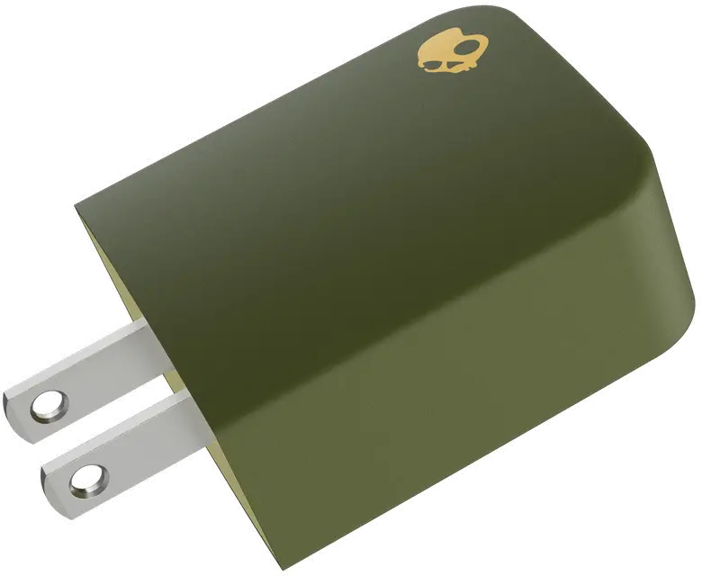 S7FSZ-M726 Skullcandy Fix AC Adapter with USB Port - Moss-1
