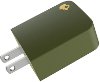 S7FSZ-M726 Skullcandy Fix AC Adapter with USB Port - Moss