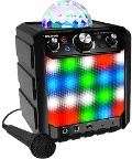 iPA78EBK-PRTYRKREFCT ION Audio Party Rocker Effects Bluetooth Speaker with Light Show and Microphone - Black