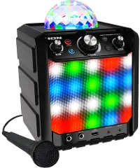 iPA78EBK-PARTY ROCKER EFFECTS BT SPEAKER - BLACK ION Audio Party Rocker Effects Bluetooth Speaker with Light Show and Microphone - Black
