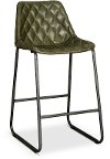 Green Bucket Seat 24 Inch Counter Height Stool - Black Forest