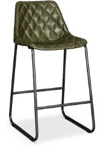Green Bucket Seat 24 Inch Counter Height Stool - Black Forest