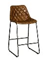 Tan Brown Bucket Seat 24 Inch Counter Height Stool - Black Forest