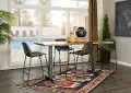 Black Forest 5 Piece Counter Height Dining Room Set with Green Chairs