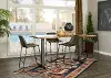 Clearance Black Forest 5 Piece Counter Height Dining Room Set with Green Chairs