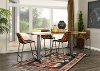 Industrial 5 Piece Counter Height Dining Room Set with Brown Chairs - Black Forest