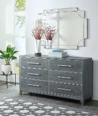 Contemporary Slate Gray Dresser - Silver Moon