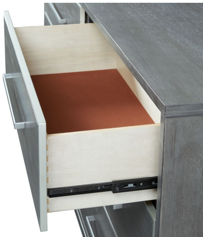 Contemporary Slate Gray Dresser - Silver Moon-2