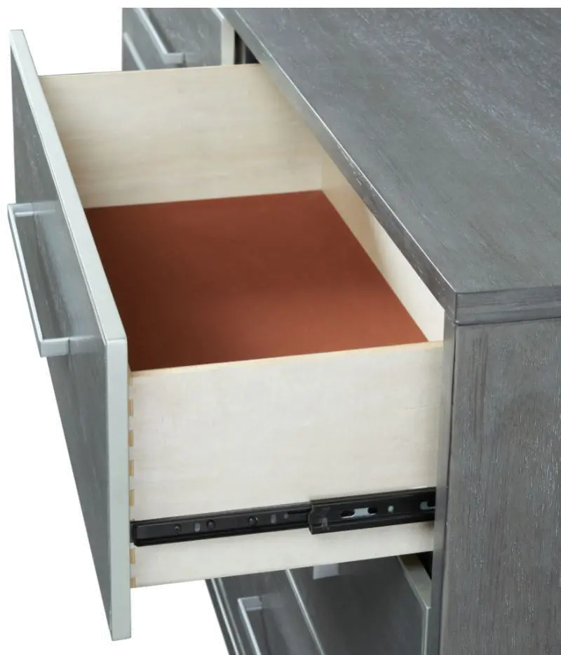 Silver Moon Contemporary Slate Gray Chest of Drawers-2