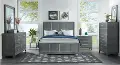 Silver Moon Slate Gray 4 Piece Queen Bedroom Set