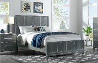 Contemporary Slate Gray Queen Bed - Silver Moon-1