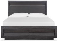 Modern Black Queen Storage Bed - Wentworth