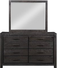 Rustic Contemporary Espresso Mirror - Canyon Rock-2