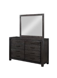 Rustic Contemporary Espresso Mirror - Canyon Rock-3