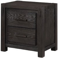 Rustic Contemporary Espresso Nightstand - Canyon Rock